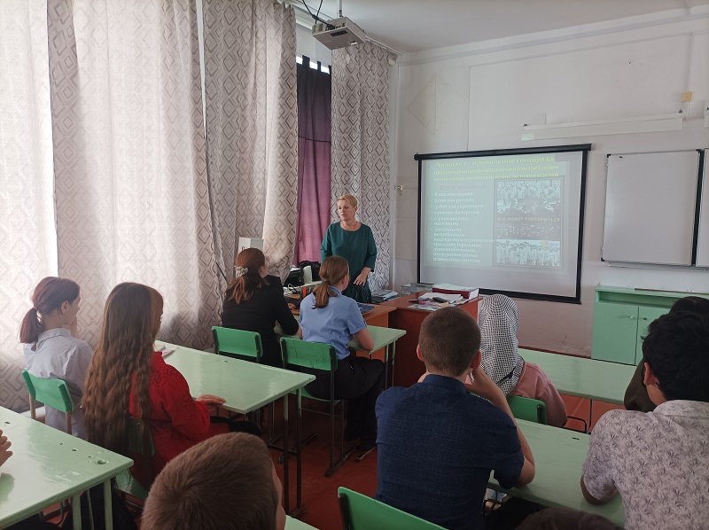 Первые Рыбинской школы приняли участие в  Едином уроке памяти о геноциде советского народа нацистами и их пособниками в годы Великой Отечественной войны.