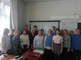 10 апреля Председатель Совета Первых Рыбинской школы  Стафеева Алёна провела встречу с ребятами школы.